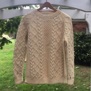 Barnes Mór Aran wool sweater made in Ireland